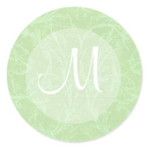 Vintage in Green Monogram Seal Sticker