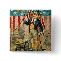Vintage Independence Day Button