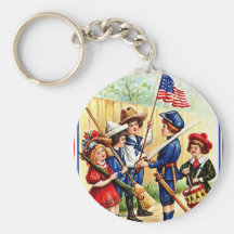Vintage Independence Day Key Chains