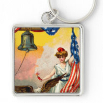Vintage Independence Day Key Chain