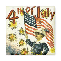 Vintage Independence Day Fridge Magnet
