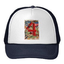 Vintage Independence Day Mesh Hat