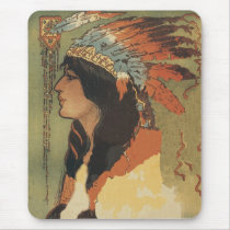 Vintage Indian Girl mousepads