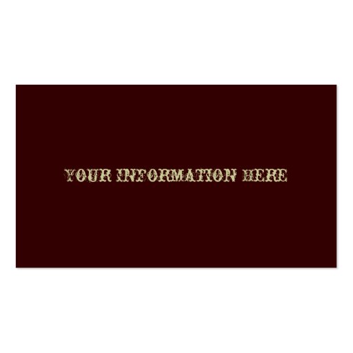 vintage Indian on Horseback Business Cards (back side)