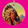 Vintage Indian Poster Christmas Tree Ornament Vintage Indian Poster Christmas Tree Ornament
