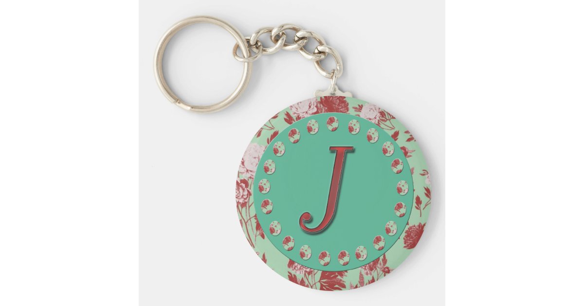 Vintage Initial J Keychain Zazzle
