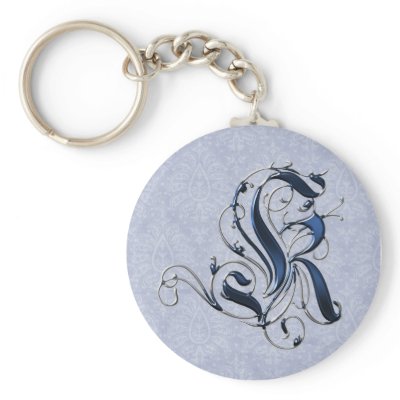 Vintage Initial K Keychains