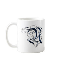Vintage Initial N mugs