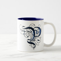 Vintage Initial P Mugs