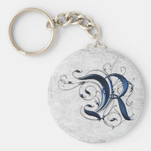 Vintage Initial R Key Chain