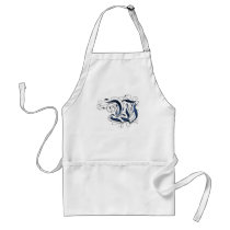 Vintage Initial W aprons