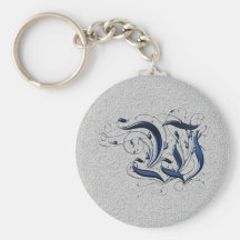 Vintage Initial W Key Chain