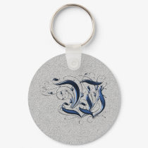 Vintage Initial W keychains