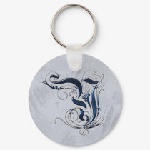 Vintage Initial Y keychains