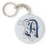 Vintage Initials A Key Chain