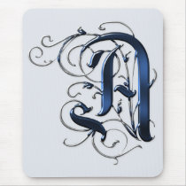 Vintage Initials A mousepads