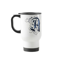 Vintage Initials A Mugs