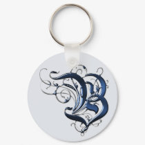 Vintage Initials B keychains