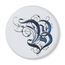 Vintage Initials B magnets
