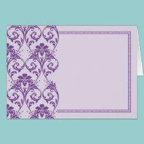 Vintage Inspired Damask Border Customizable Cards cards