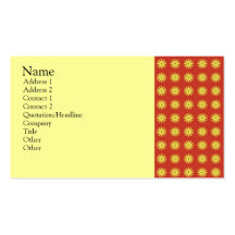 Vintage Inspired Flower Pattern Business Card