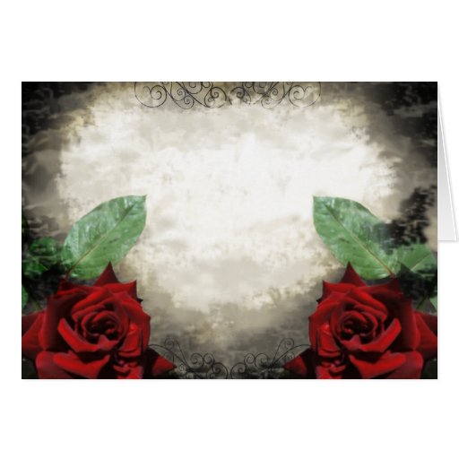 Vintage-Inspired Gothic Rose Card