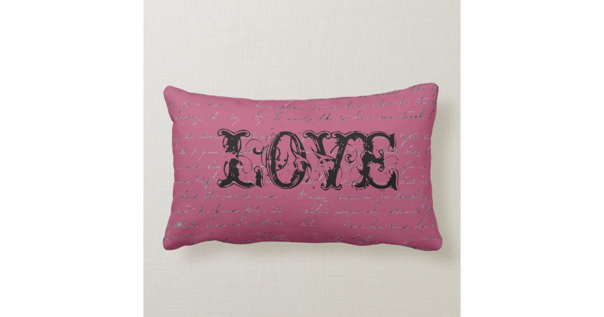 Vintage Inspired Love Pillow Zazzle