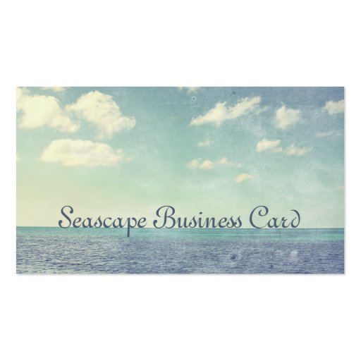 Vintage Inspired Seascape Business Card (front side)
