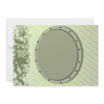 vintage Invitation with frame and flower