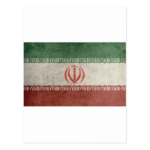 Vintage Iran Flag Postcard