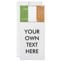 Vintage Ireland Flag Custom Rack Card