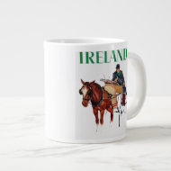 Vintage Ireland Horse and cart Jumbo Mug
