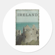 Vintage Ireland Round Sticker