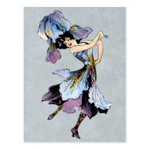 vintage iris flower fairy postcards