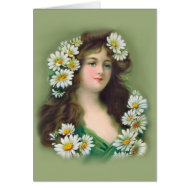 Vintage Irish Colleen card