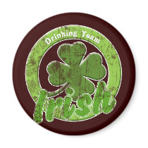 Vintage Irish Drinking Team Fridge Magnet