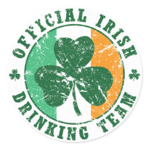 'Vintage' Irish Drinking Team Sticker