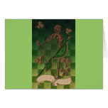Vintage Irish Heart Symbols Clovers Harp Greeting Card