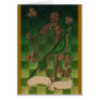 Vintage Irish Heart Symbols Clovers Harp Cards