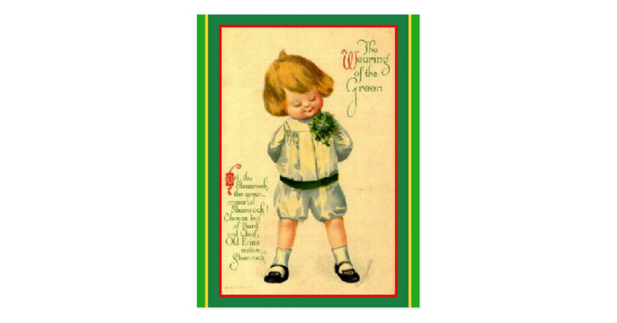 Vintage Irish Laddie St Patrick #39 s Greeting Postcard Zazzle