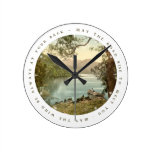 Vintage Irish Lake and Blessing Wall Clock