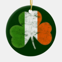 Vintage Irish Shamrock Christmas Tree Ornament