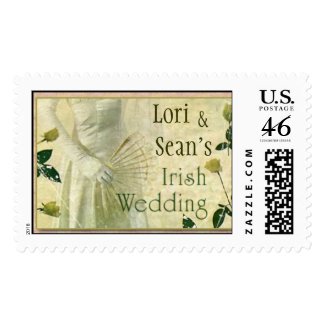 Vintage Irish Wedding Postage stamp