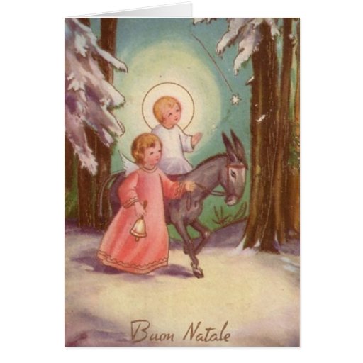 Vintage Italian Christmas Card | Zazzle