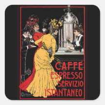 Vintage Italian Coffee espresso advertisement Sticker