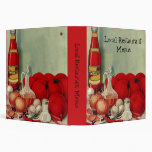 Vintage Italian Food Tomato Onions Peppers Catsup 3 Ring Binder