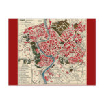 Vintage Italian Italy Roma Map of Rome Post Cards