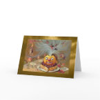 Vintage Jack o'Lantern with Witches card