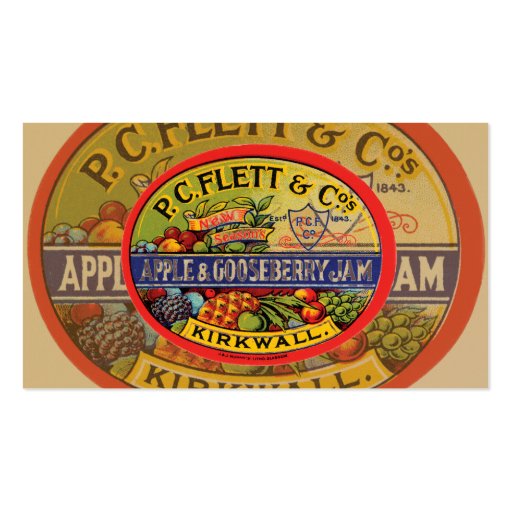 Vintage Jam Business Card (front side)