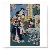 Vintage Japanese Art Poster posters by samkar Vintage Japanese Art Poster posters